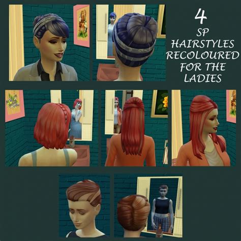 4 Stuff Pack Hairstyles Restuffed With Recolours By Simmiller At Mod