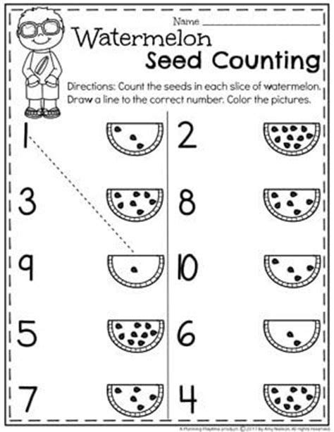 Summer Counting Practice Worksheet