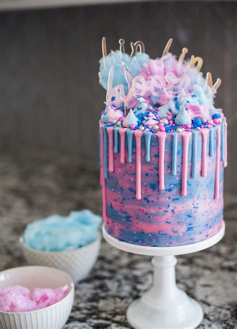 Cotton Candy Cake Cake By Courtney Recipe Candy Birthday Cakes