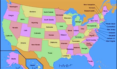 Map Of 52 States In Usa