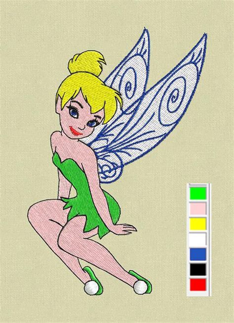 Also, we are one of the best embroidery digitizing company online. embroidery design Fairy Tinkerbell pes hus jef vp3 ...