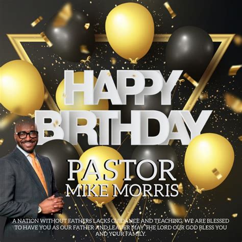 Pastor Birthday Celebration Design Template Postermywall