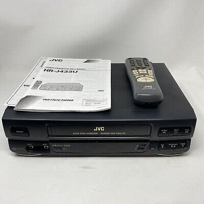 JVC HR J433U VCR 4 Head Video Cassette Recorder VHS Player W Remote