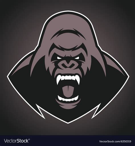 Angry Gorilla Symbol Royalty Free Vector Image