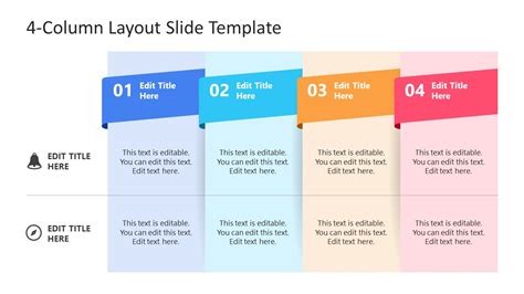 Free 4 Column Slide Layout Template For Powerpoint Slidemodel