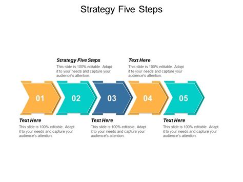 Strategy Five Steps Ppt Powerpoint Presentation Pictures Show Cpb