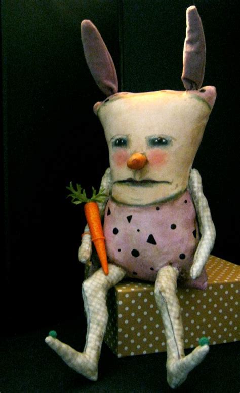 Reserved For Laurie Easter Rabbit Ooak Art Doll Sandy Etsy Wall Art