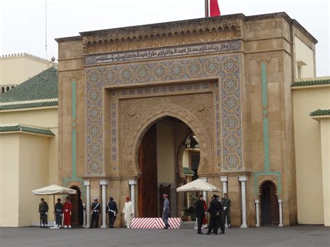 The Entrance To The Royal Palace In Rabat Meknes Royal Palace