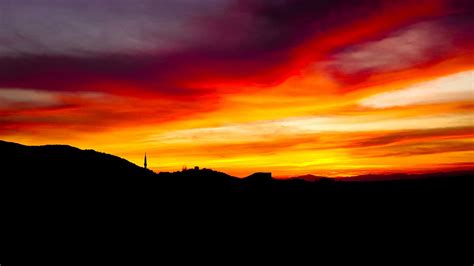 Download Wallpaper 1280x720 Sunset Skyline Sky Night Landscape Hd