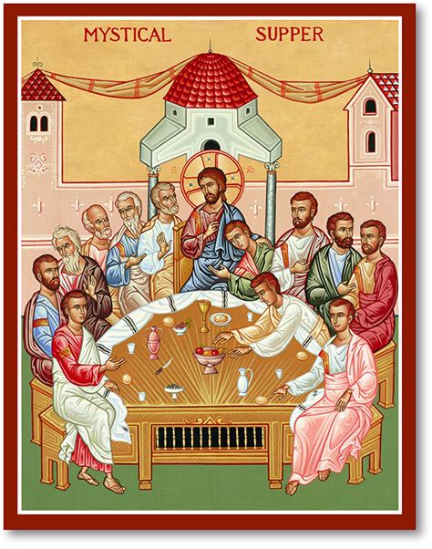 Great Feast Icons Vertical Mystical Supper Icon Monastery Icons