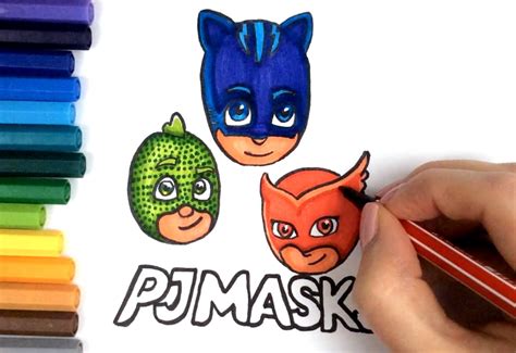 How To Draw Pj Masks Characters Easy Gekko Owlette Ca