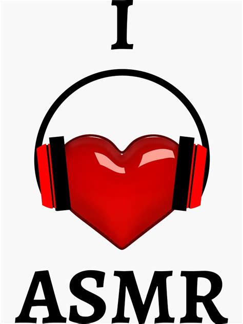 I Love Asmr Sticker For Sale By Kmosier93 Redbubble