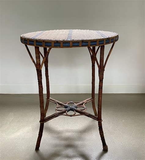Bamboo And Rattan French Bistro Table 194050s 211733