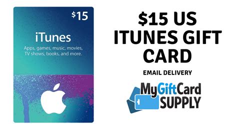 We did not find results for: iTunes Gift Card $15 (US) Email Delivery - MyGiftCardSupply
