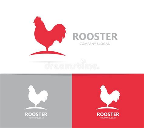 Vector Of Red Rooster Logo Combination And Chicken Symbol Or Icon