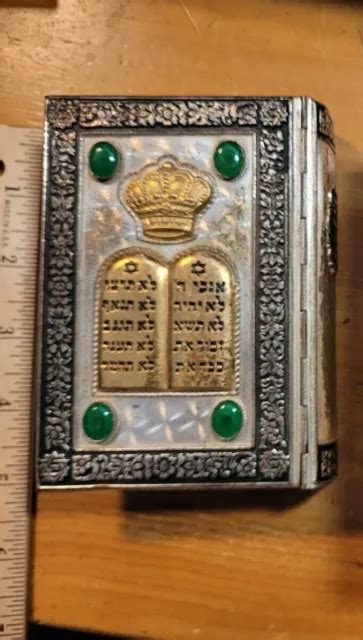 Vintage Silver Metal Hebrew And English Prayer Book Siddur Avodat Israel