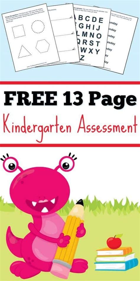 Free Printable Kindergarten Assessment Pack