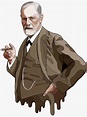 Pegatina «Ilustración de Sigmund Freud - fundador del psicoanálisis ...