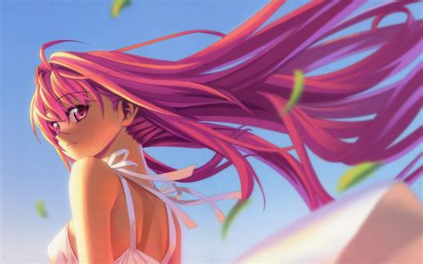 2880x1800 Anime Girl Pink Hairs In Air Macbook Pro Retina Hd 4k