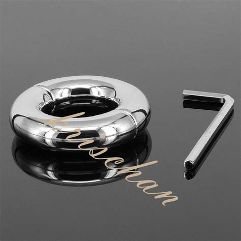 Male Penis Ring Stainless Steel Scrotum Bondage Weight Ball Stretcher Cockring Cock Rings Adult