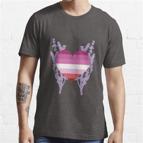 lesbian heart and lavender t shirt by roryrabs redbubble lesbian t shirts lavender t