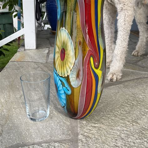 Vintage Cristalleria Murano Primrose Glass Art Vase For Sale In Cardiff Ca Offerup