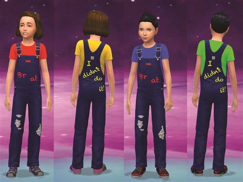The Sims Resource Overalls For Kids Brat