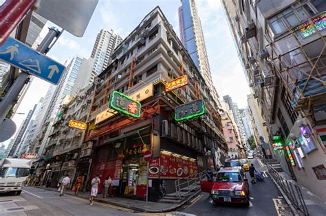 Rumah Teh Lin Heung Dan Toko Roti Di Central Hong Kong Foto Stok
