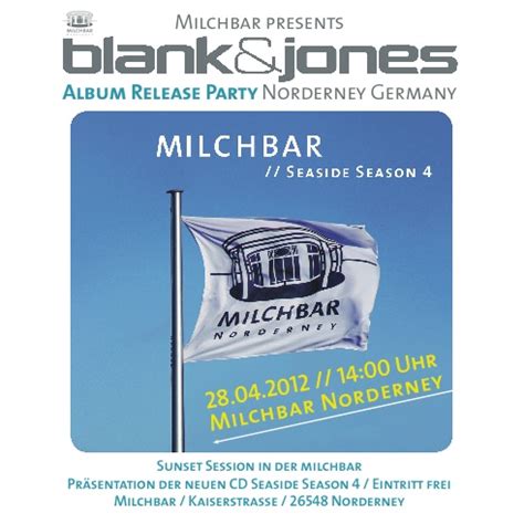 Event Tip Th April Blank Jones Milchbar Releaseparty H Dj Set Norderney