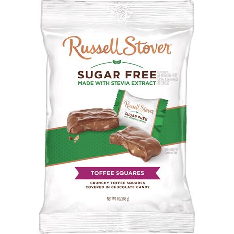 Russell Stover Sugar Free Toffee Squares With Stevia 3 Oz Walmart