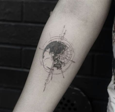 Https://tommynaija.com/tattoo/geometric Earth Design Tattoo