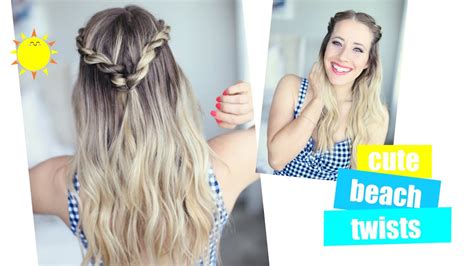 Cute Summer Twists Beach Hairstyle Youtube