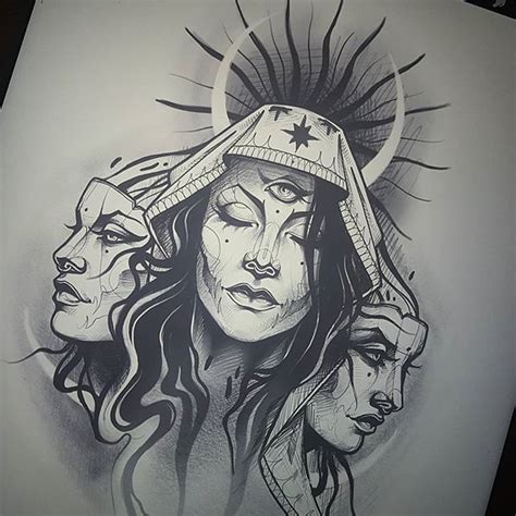 Kati Berinkey No Instagram Hekate Sketch Part 1 Tattoodesign