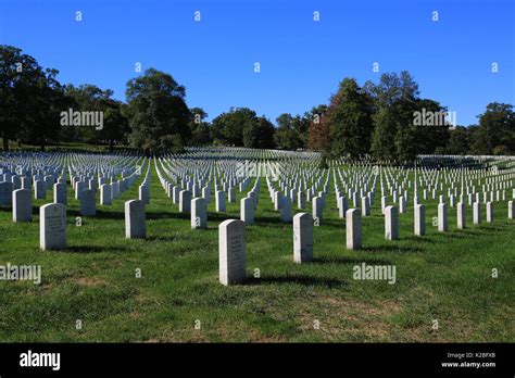 arlington national cemetery united states military cemetery in arlington county virginia stock