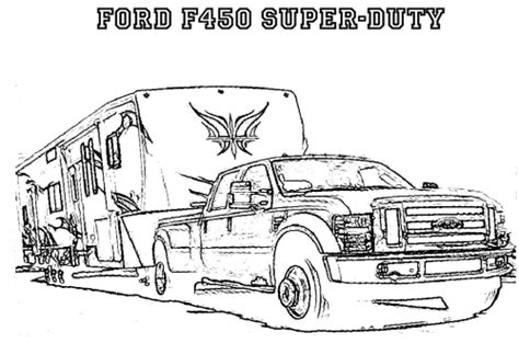 Ford F450 Truck Coloring For Kids Truck Coloring Pages Trucks