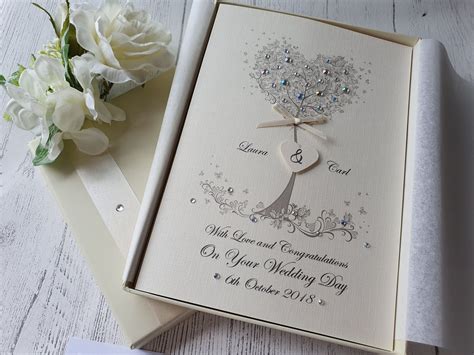 Luxury Wedding Day Congratulations Card Handmade Personalised | Etsy