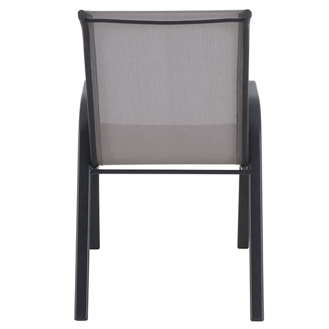 Stackable Gray Sling Patio Chair At Home