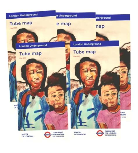 LONDON UNDERGROUND TUBE Map NEW May 2022 TFL 5 Pack Elizabeth Line