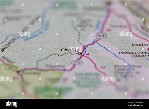 Challis Idaho Usa Shown On A Geography Map Or Road Map Stock Photo Alamy