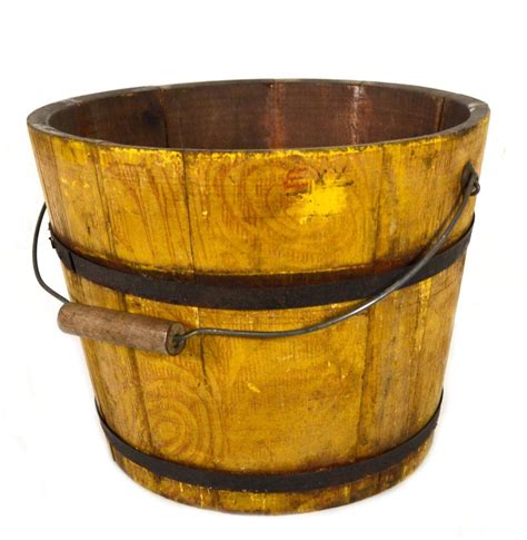 292 Wooden Bucket With Bail Handle And Metal Strapping Aug 18 2012