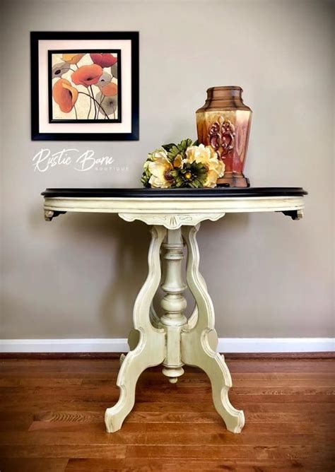For indoor furniture, interior latex paint usually has the best results. Hand-painted, Unique Victorian Accent Table | Western ...