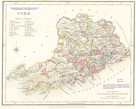 County Cork, Ireland in Griffith's Valuation , ca. 1845 (published 1851 ...