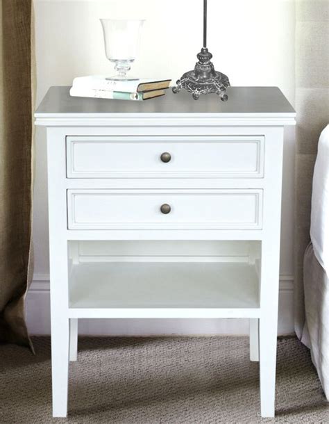 Often designed with drawers and shelves for additional bedroom storage, bedside tables are designed with a range of styles, heights, and materials to pair with bed frames and other furnishings. White 2 Drawer Bedside Table from www ...