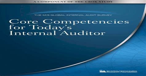 The Iias Global Internal Audit Survey Core Competencies Documents