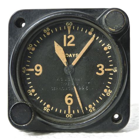 Aircraft Clock 8 Day Type A 9 Air Corp Us Army 1940 Aeroantique