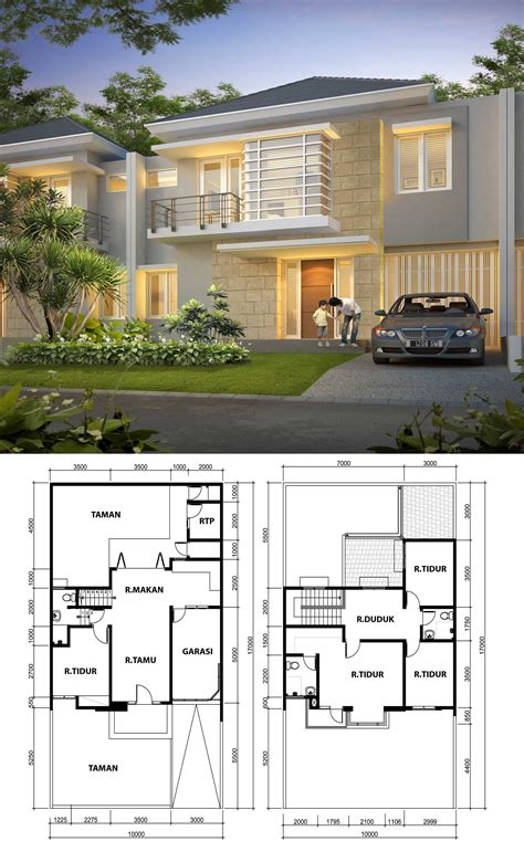 Lihat desain rumah minimalis 2 lantai 6x12 paling fungsional di sini! Tipe Alona A (LB:170 / LT:239); Rumah 2 lantai bergaya ...