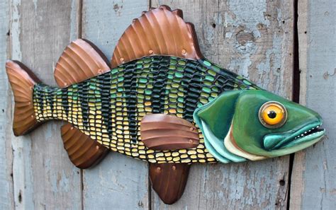 23 Mosaic Perch Wall Art Fish Wall Artlodge Decor Wood Fish