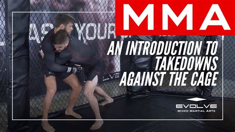 mma takedowns against the cage youtube