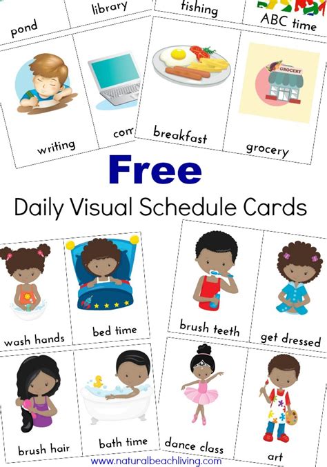 Daily Visual Schedule Cards Free Printables Printable Templates