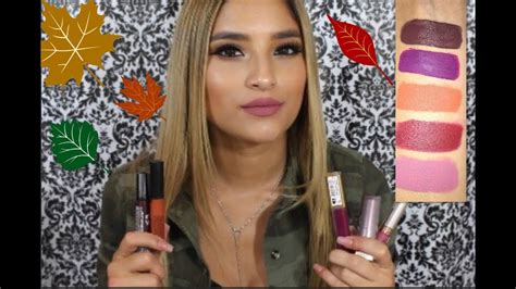 Top 5 Favorite Fall Lipsticks L Lip Swatches L Glamwithsisi Youtube